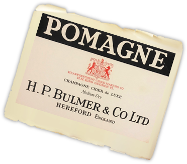 Vintage Cider Label Bulmer Hereford H.P Pomagne England 